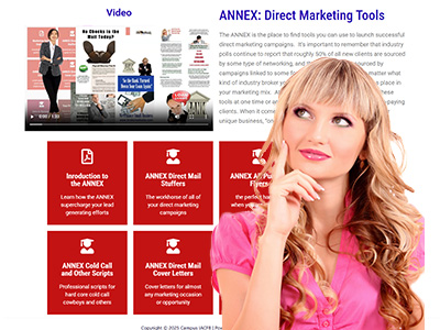 Factoring Broker viewing the Annex Sales Aids