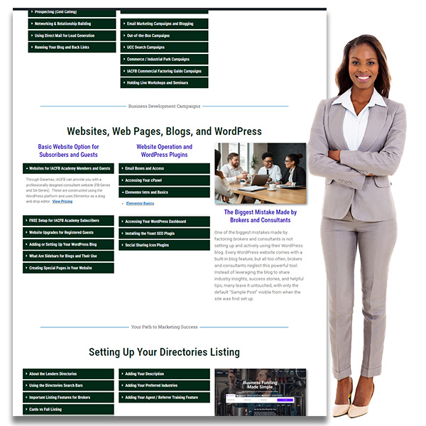 Factoring Broker Website Support