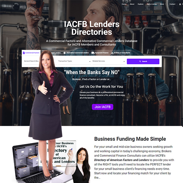 Free listing for factors and lenders on the IACFB Directories