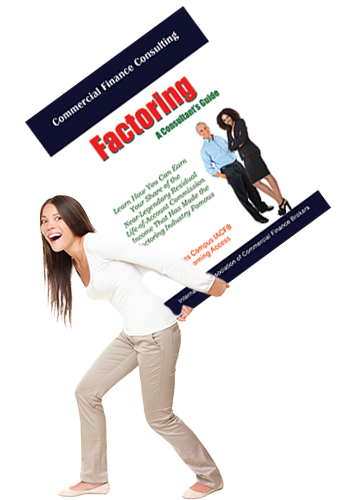 Girl purchasing a factoring broker training guide