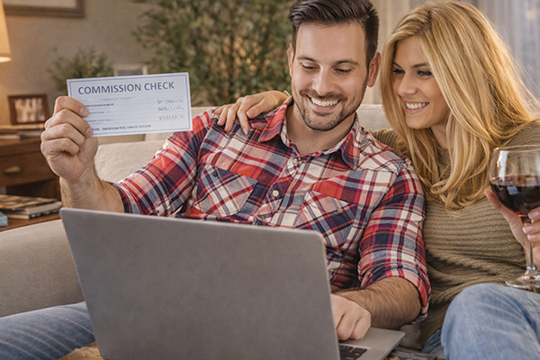 Broker Team estimating commission checks